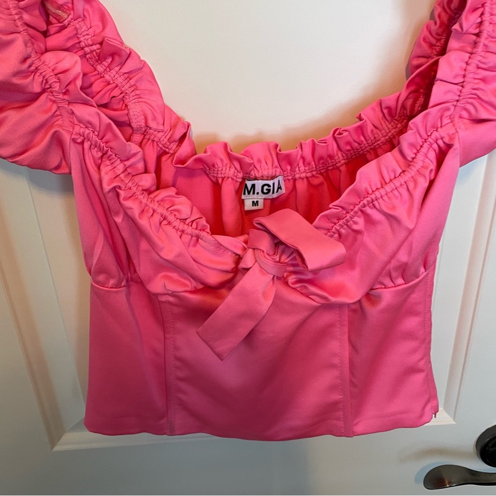 I AM GIA Naomi Bustier Top in Hot Pink Size Medium - Picture 5 of 9